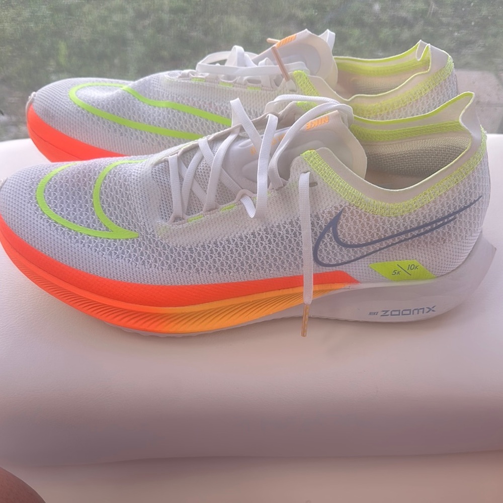 Nike ZoomX Athletic Shoes - White, Neon Green, Orange